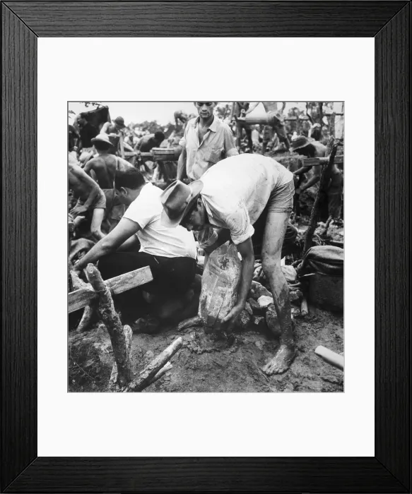 Framed Print : Prospector Lifting Crystal Rock Framed Print : Prospector Lifting Crystal Rock
