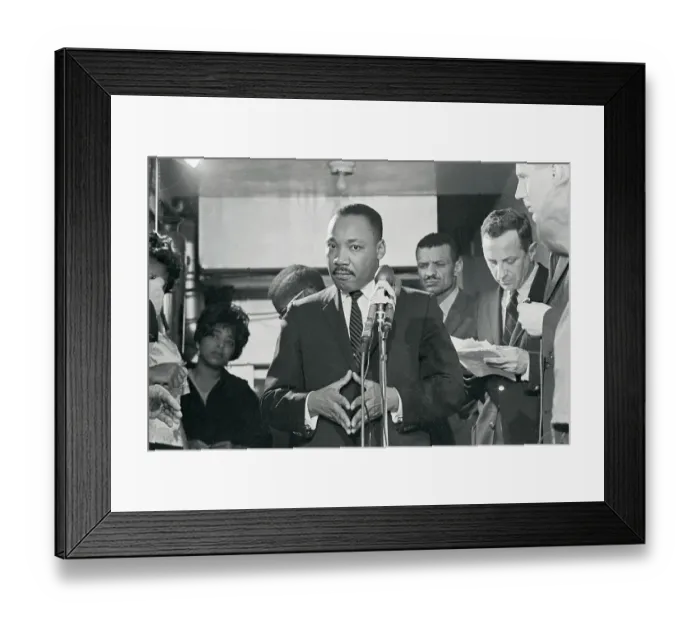 Framed Print : Martin Luther King Speaking