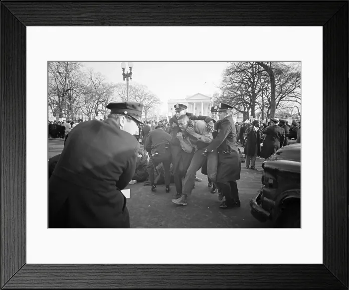 Framed Print : Police Arrest Civil Rights Demonstrator Framed Print : Police Arrest Civil Rights Demonstrator