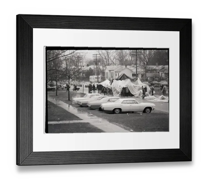 Framed Print : Demonstrators Erect Makeshift Tent in Selma, Alabama Framed Print : Demonstrators Erect Makeshift Tent in Selma, Alabama