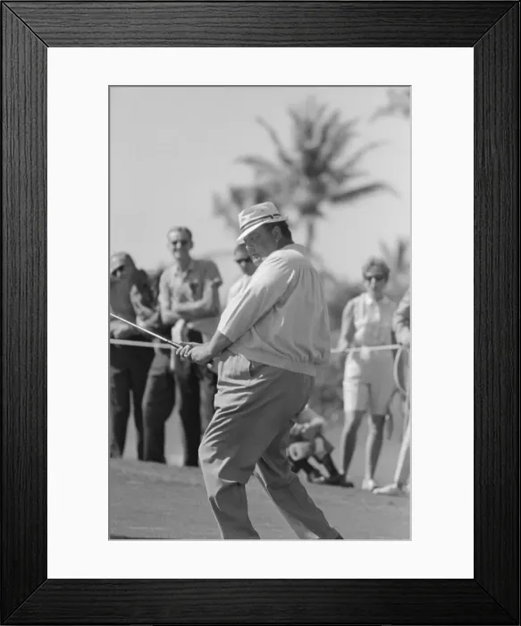 Framed Print : Jackie Gleason Playing Golf Framed Print : Jackie Gleason Playing Golf