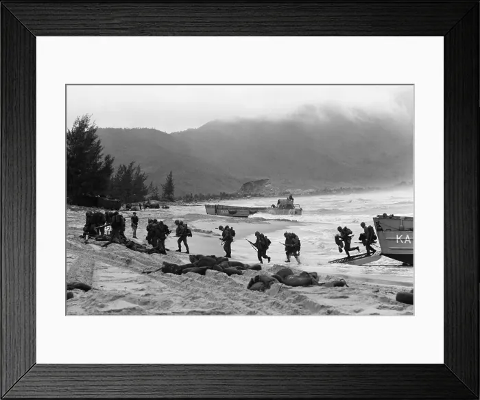Framed Print : Marines Arrive at Da Nang Framed Print : Marines Arrive at Da Nang