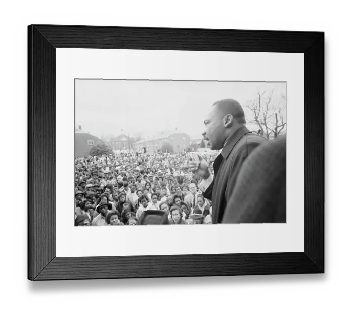 Framed Print : Martin Luther King Jr. Speaking in Alabama Framed Print : Martin Luther King Jr. Speaking in Alabama