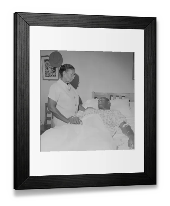 Framed Print : Mother Visits Clemente In Hospital Framed Print : Mother Visits Clemente In Hospital