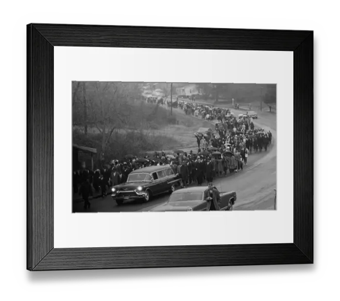 Framed Print : Mourners Following Hearse Framed Print : Mourners Following Hearse