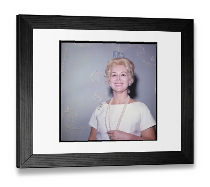 Framed Print : Eva Gabor. Actress Eva Gabor appears at a premiere party for The Sound of Music Framed Print : Eva Gabor. Actress Eva Gabor appears at a premiere party for The Sound of Music