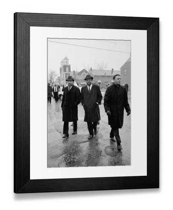 Framed Print : Martin Luther King Jr. and Others Walking Together Framed Print : Martin Luther King Jr. and Others Walking Together