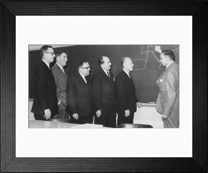 Framed Print : Peter Drucker with Polish Business Officials Framed Print : Peter Drucker with Polish Business Officials