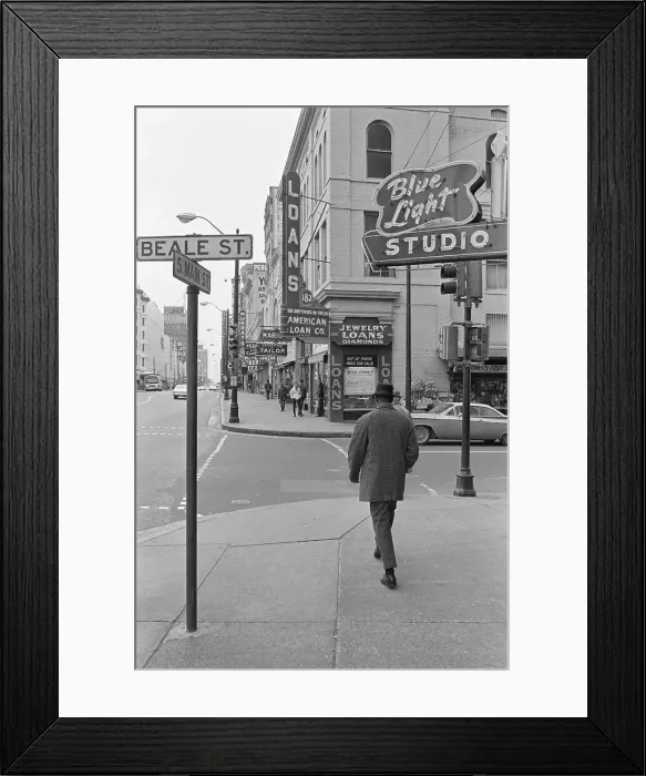 Framed Print : Pedestrian on Beale Street Framed Print : Pedestrian on Beale Street