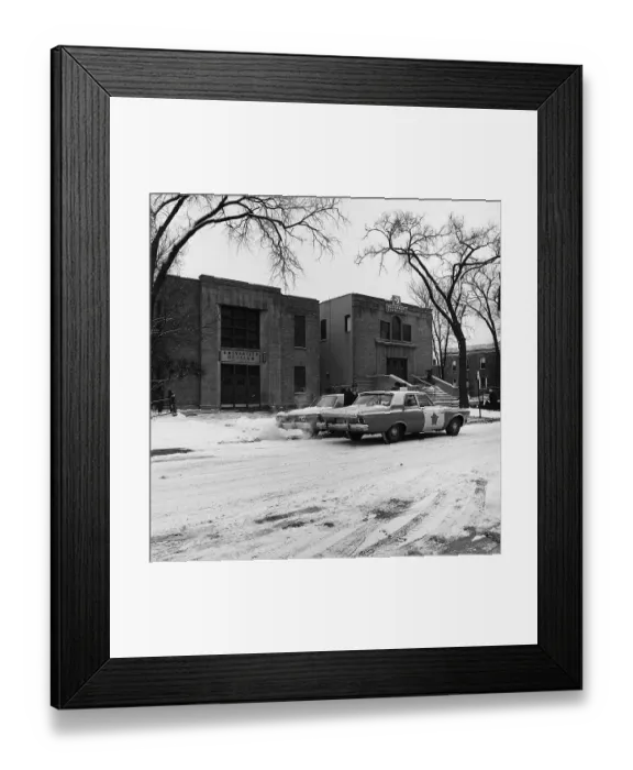 Framed Print : Police Guard Muslim Temple & University Framed Print : Police Guard Muslim Temple & University