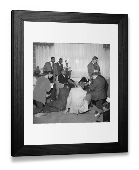 Framed Print : Elijah Muhammad With Bodyguards Framed Print : Elijah Muhammad With Bodyguards