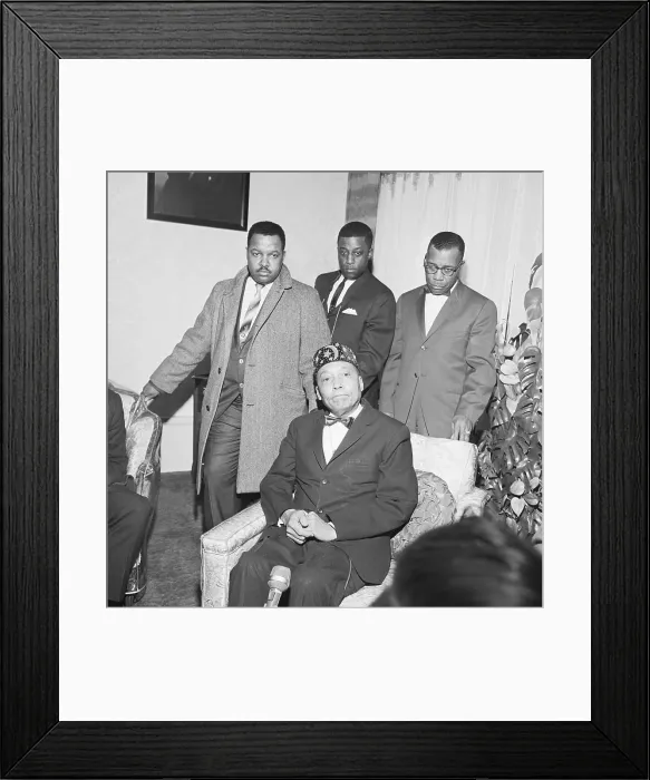 Framed Print : Elijah Muhammad and Bodyguards Framed Print : Elijah Muhammad and Bodyguards