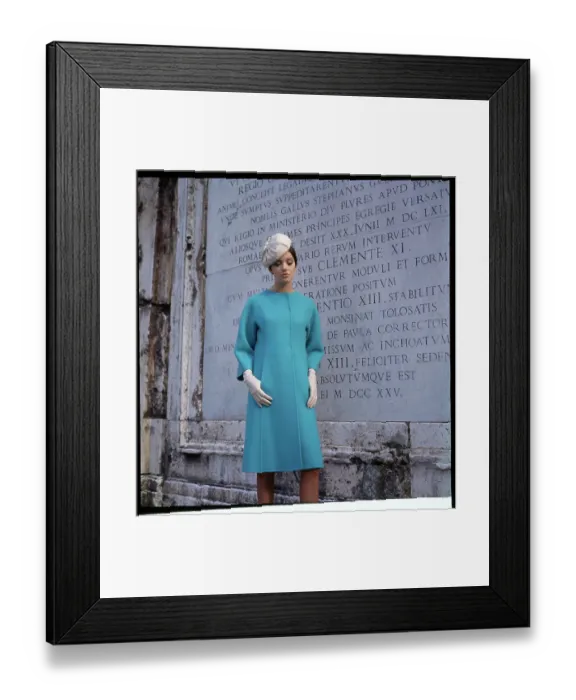 Framed Print : Model Wearing Coat from Forquet Collection Framed Print : Model Wearing Coat from Forquet Collection