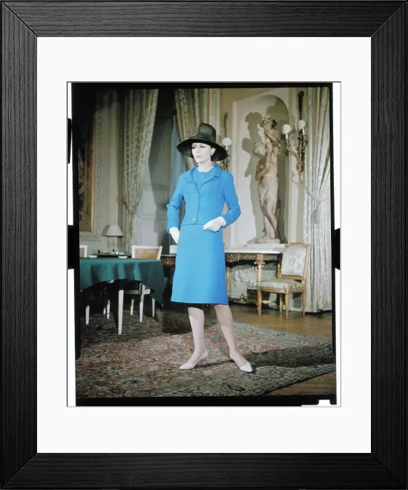 Framed Print : Model Wearing Pierre Balmain Ensemble Framed Print : Model Wearing Pierre Balmain Ensemble