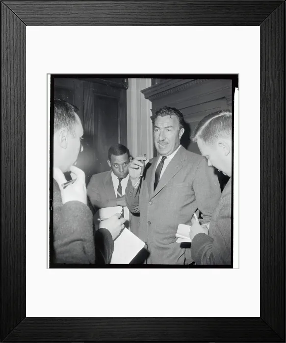 Framed Print : Adam Clayton Powell Speaking to Reporters Framed Print : Adam Clayton Powell Speaking to Reporters