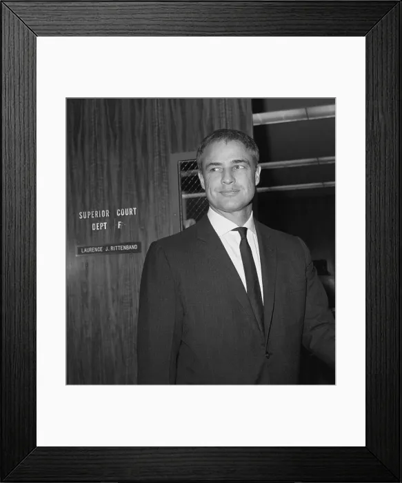 Framed Print : Portrait of Marlon Brando Framed Print : Portrait of Marlon Brando
