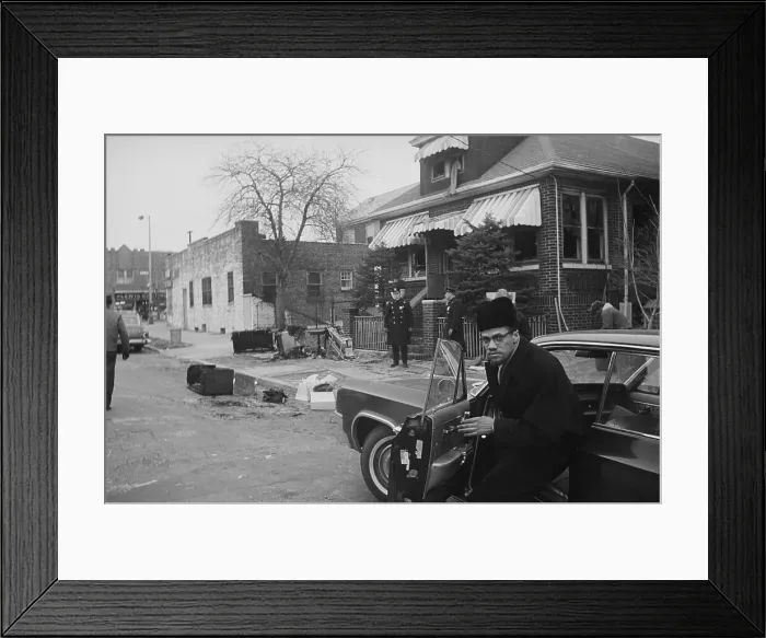 Framed Print : Malcolm X at His Home Framed Print : Malcolm X at His Home