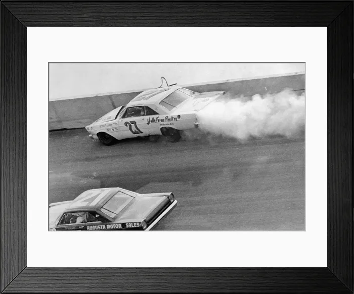 Framed Print : Car Crash During Daytona 500 Framed Print : Car Crash During Daytona 500