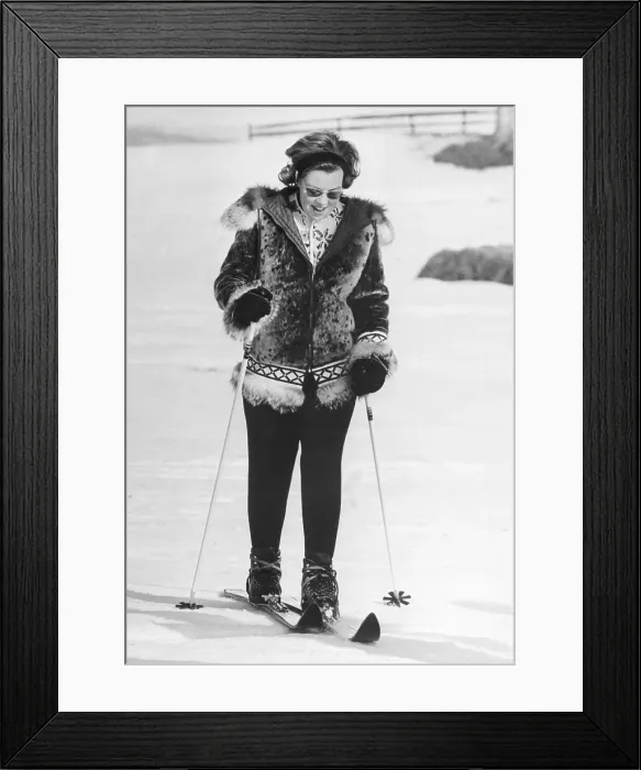 Framed Print : Princess Beatrix Skiing Framed Print : Princess Beatrix Skiing