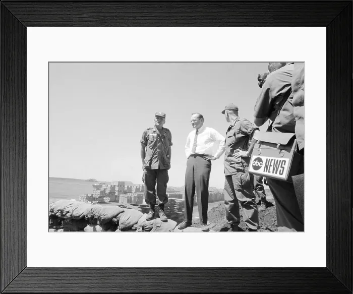 Framed Print : Military Officers Being Televised Framed Print : Military Officers Being Televised