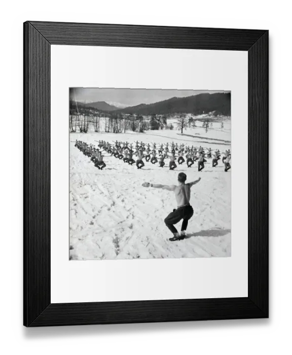 Framed Print : Soviet Calisthenics in Snow Framed Print : Soviet Calisthenics in Snow