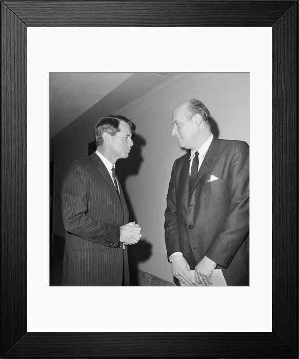 Framed Print : Robert Kennedy Talking to Nicholas Katzenbach Framed Print : Robert Kennedy Talking to Nicholas Katzenbach
