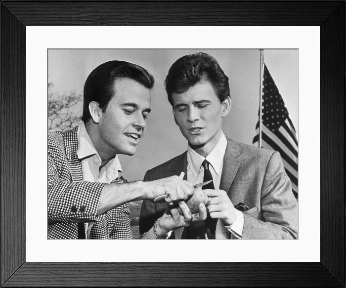 Framed Print : Bobby Rydell and Dick Clark Peeling Potato Framed Print : Bobby Rydell and Dick Clark Peeling Potato
