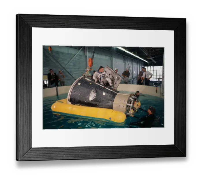 Framed Print : Astronauts Getting Out of Gemini Spacecraft Framed Print : Astronauts Getting Out of Gemini Spacecraft