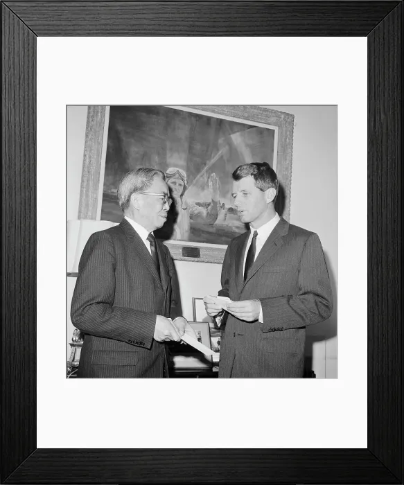 Framed Print : Robert Kennedy and Tingfu Tsiang Framed Print : Robert Kennedy and Tingfu Tsiang