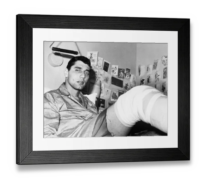 Framed Print : Joe Namath in Hospital Framed Print : Joe Namath in Hospital