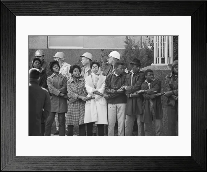 Framed Print : Civil Rights Demonstrators in Selma, Alabama