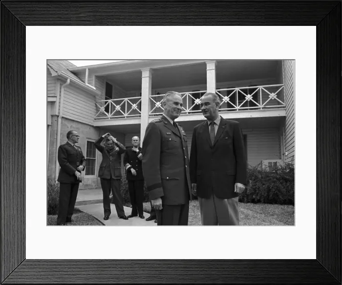 Framed Print : Lyndon Johnson Pinning Curtis E. LeMay Framed Print : Lyndon Johnson Pinning Curtis E. LeMay