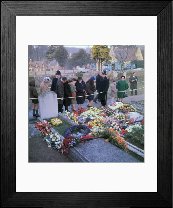 Framed Print : People Visiting Winston Churchill's Gravesite Framed Print : People Visiting Winston Churchill's Gravesite