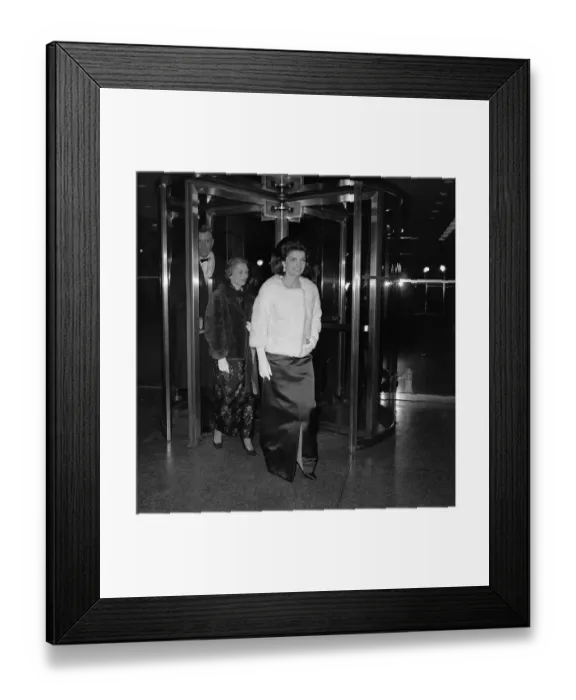 Framed Print : Jacqueline Kennedy Arriving for Exhibit