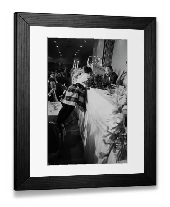 Framed Print : Yolande King Standing On Chair Framed Print : Yolande King Standing On Chair