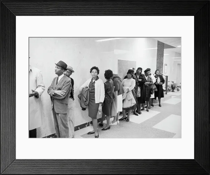 Framed Print : Black Voting Applicants in Selma Framed Print : Black Voting Applicants in Selma