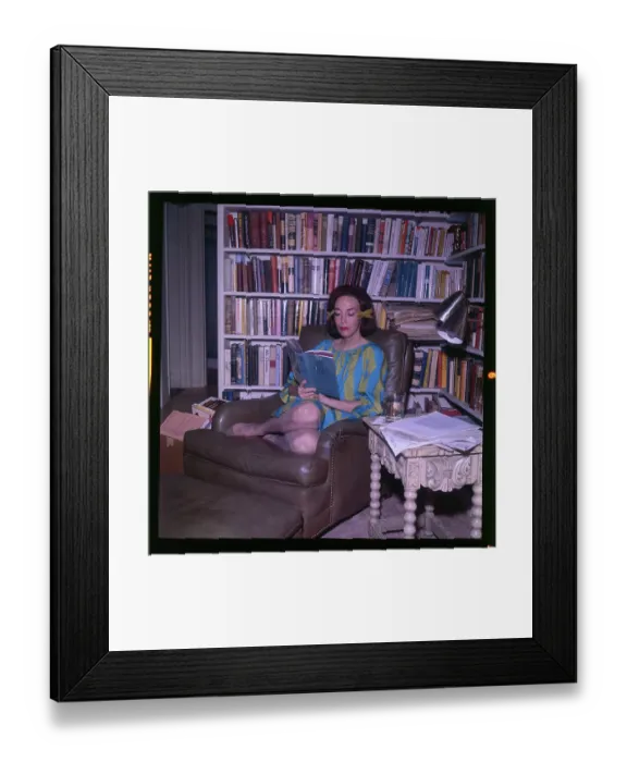 Framed Print : Helen Gurley Brown Reading Framed Print : Helen Gurley Brown Reading