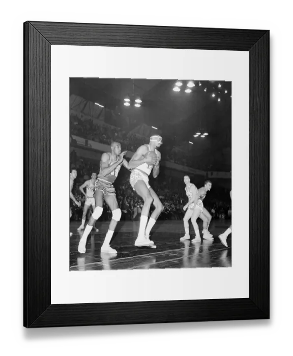 Framed Print : Wilt Chamberlain Grabbing Rebound Framed Print : Wilt Chamberlain Grabbing Rebound