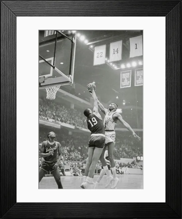 Framed Print : Reggie Harding Blocking Wilt Chamberlain's Shot Framed Print : Reggie Harding Blocking Wilt Chamberlain's Shot