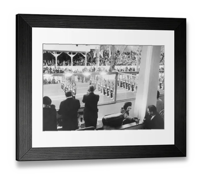 Framed Print : President Watching Parade Participants