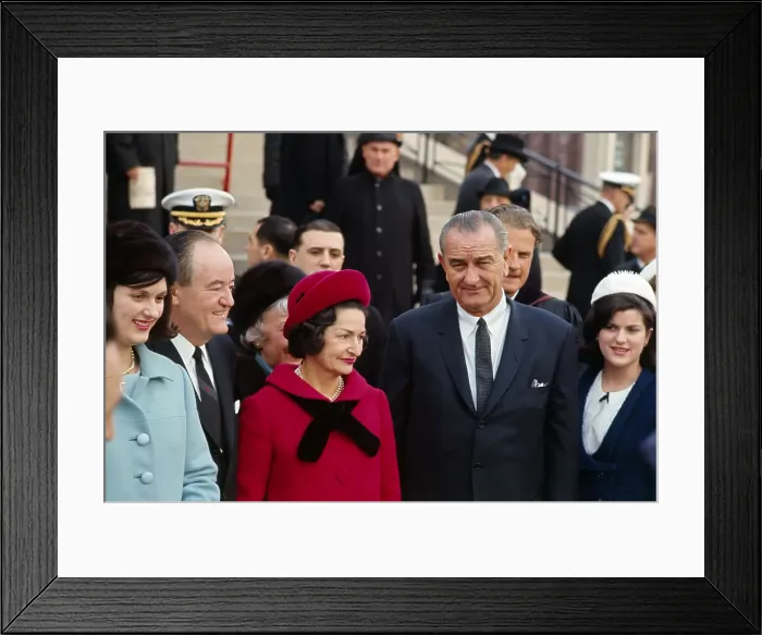 Framed Print : Lyndon Johnson with Family and Others Framed Print : Lyndon Johnson with Family and Others