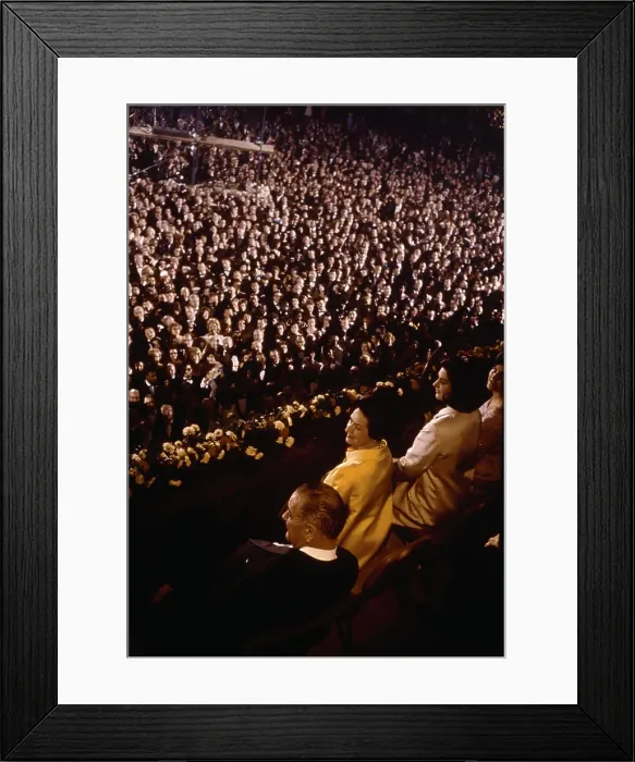 Framed Print : Lyndon Johnson with Wife and Daughters Framed Print : Lyndon Johnson with Wife and Daughters