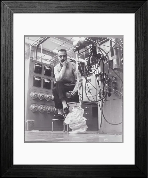Framed Print : Arne Karp Examining Polyethelene Framed Print : Arne Karp Examining Polyethelene