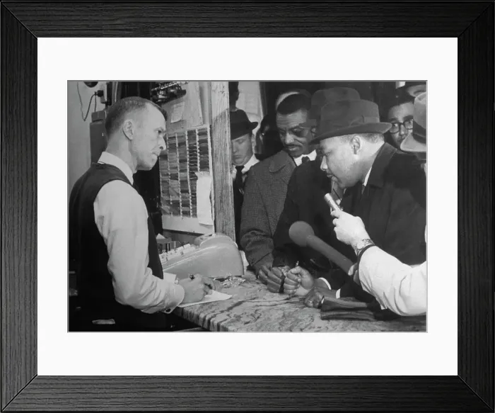 Framed Print : Martin Luther King Registering at Hotel Framed Print : Martin Luther King Registering at Hotel