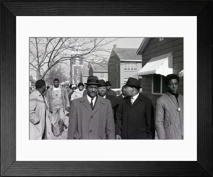 Framed Print : Martin Luther King Leading Group from Church Framed Print : Martin Luther King Leading Group from Church