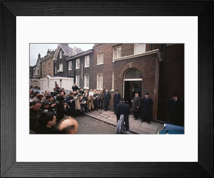 Framed Print : Newsmen Waiting Outside of Winston Churchill's Home Framed Print : Newsmen Waiting Outside of Winston Churchill's Home