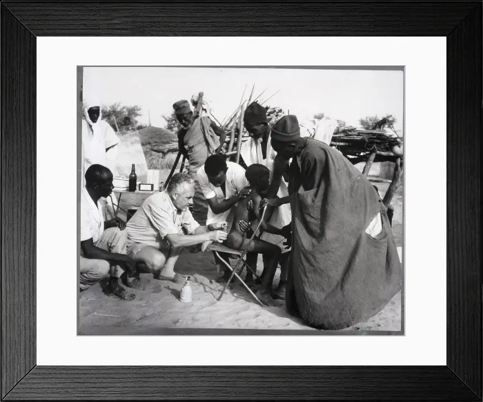 Framed Print : Dr. Leon Lapeyssonie Performs Puncture Framed Print : Dr. Leon Lapeyssonie Performs Puncture