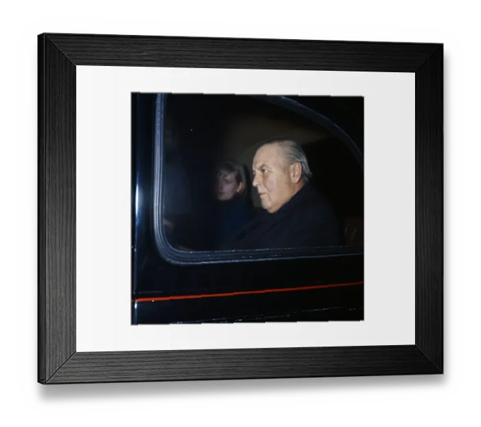 Framed Print : Randolph Churchill in a Car Framed Print : Randolph Churchill in a Car