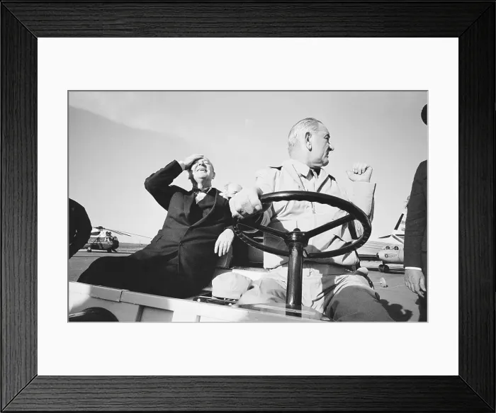 Framed Print : Lester Pearson Laughing at Lyndon Johnson Framed Print : Lester Pearson Laughing at Lyndon Johnson