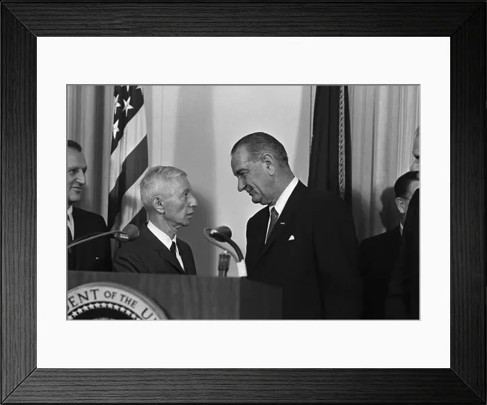Framed Print : President Johnson Giving Award to Admiral Rickover Framed Print : President Johnson Giving Award to Admiral Rickover